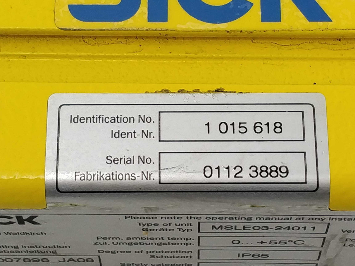 SICK 1015618 MSLE03-24011 Coded Version Sender