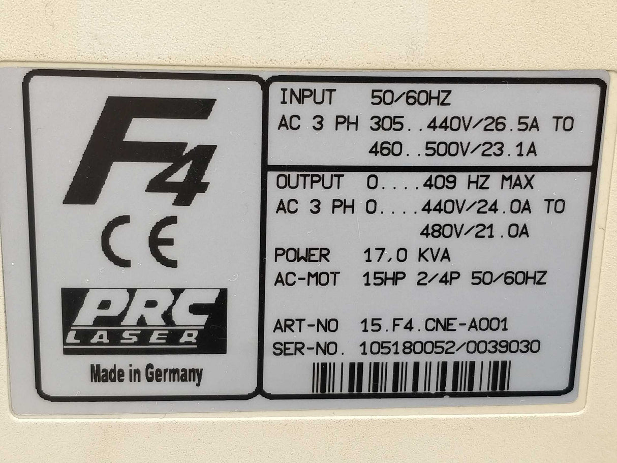 KEB COMBIVERT 15.F4.CNE-A001 F4 frequency converter 17KVA