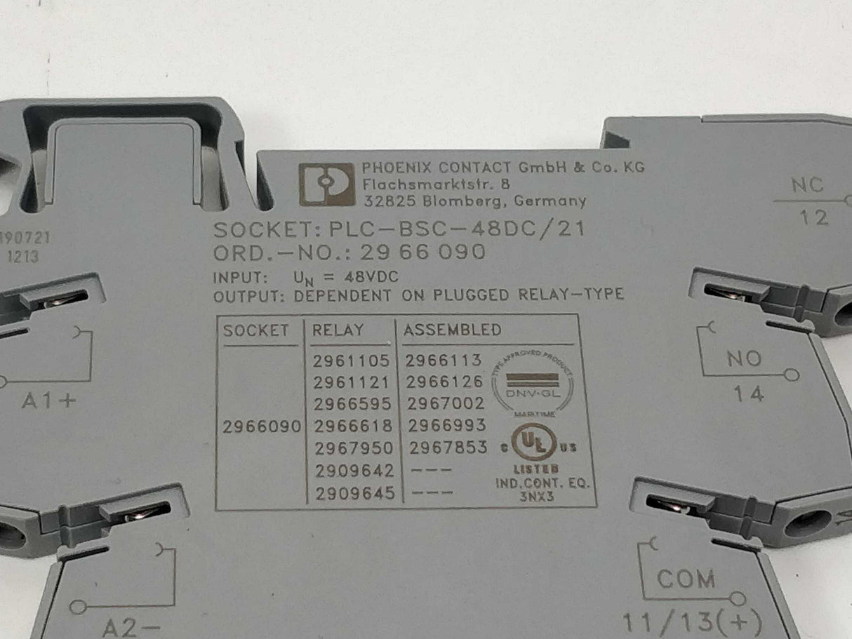 Phoenix Contact 2966113 Relay Module PLC-RSC-48DC/21 10 Pcs.