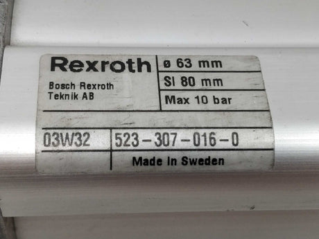 Bosch Rexroth 5233070160 Pneumatic Cylinder Ø63mm SI 80mm