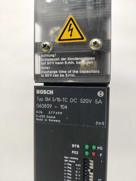 Bosch 060839-104 SERVO MONDUL SM 5/10-TC DC 520V 5A