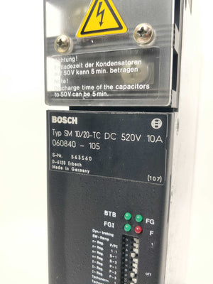 Bosch 060840-105 SERVO DRIVE SM 10/20-TC DC 520V 10A