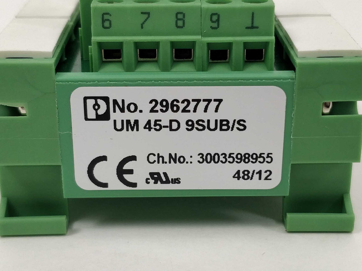Phoenix Contact 2962777 UM 45-D 9SUB/S