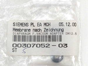 Siemens 00307052-03 Diaphragm F.Vacuum Adapter DM12.5
