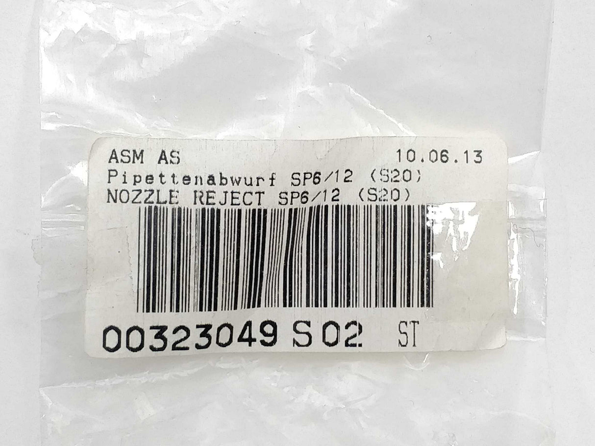 Siemens/ASM AS 00323049-02 Nozzle Reject SP6/12 S20