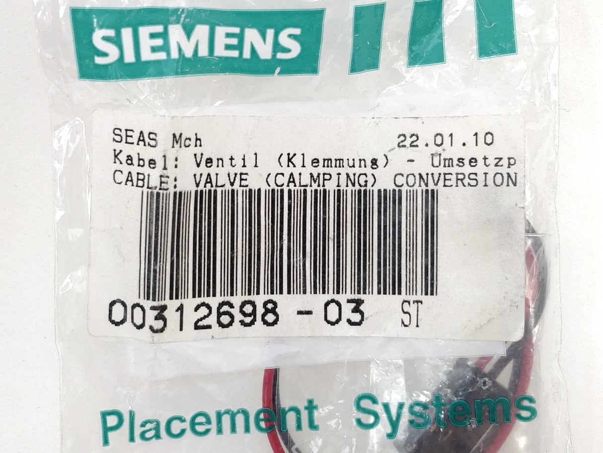 Siemens/SEAS 00312698-03 Cable Valve (calmping) Conversion