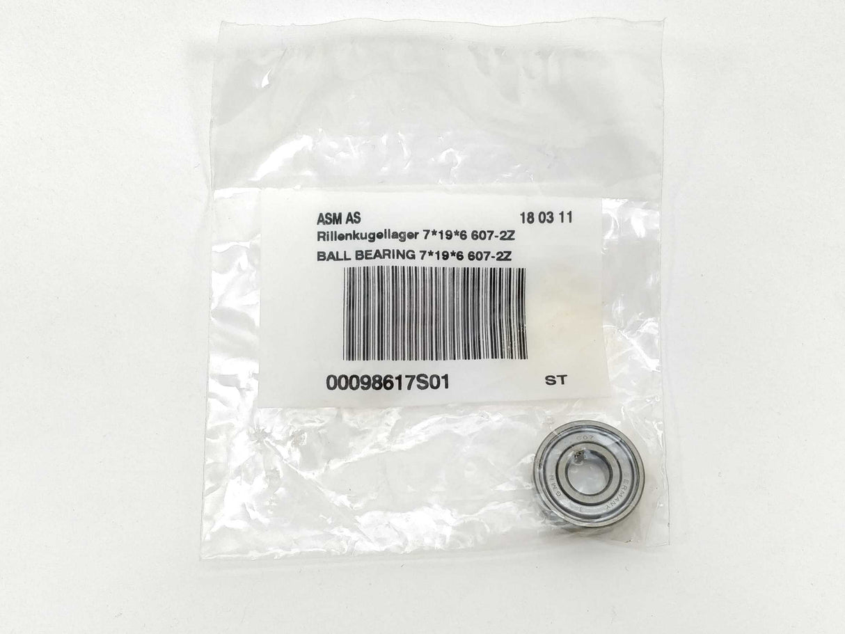 ASM AS 00098617-01 Ball bearing 7x19x6 607-2Z