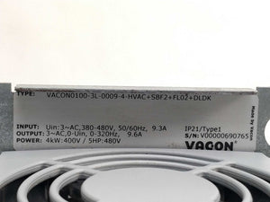 Vacon VACON0100-3L-0009-4-HVAC+SBF2+FL02+DLDK Inverter 4kW