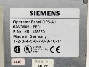 Siemens 6AV3505-1FB01 Operator Panel OP5-A1