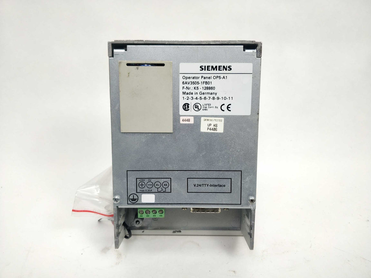 Siemens 6AV3505-1FB01 Operator Panel OP5-A1