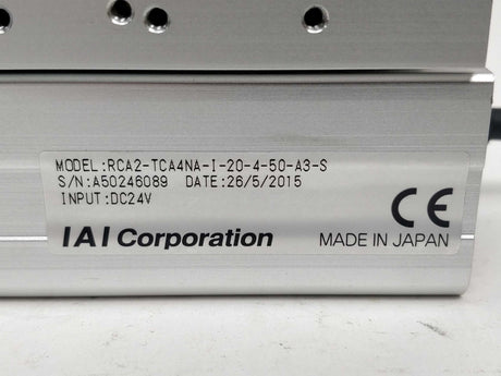 IAI RCA2-TCA4NA-I-20-4-50-A3-S Linear Actuator