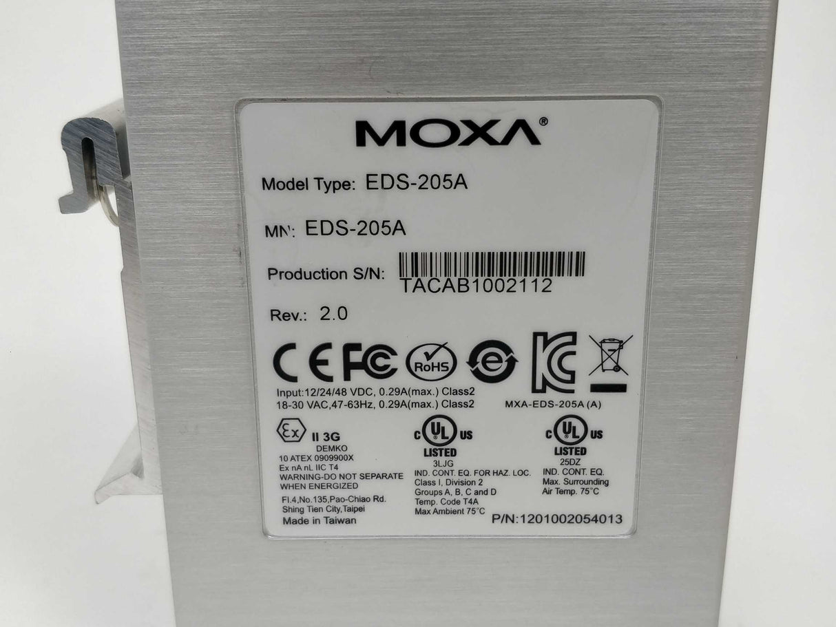 Moxa EDS-205A 1201002054013 Industrial Ethernet Switch