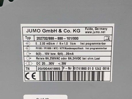 Jumo 202732/888-888-101/000 Conductivity Transmitter