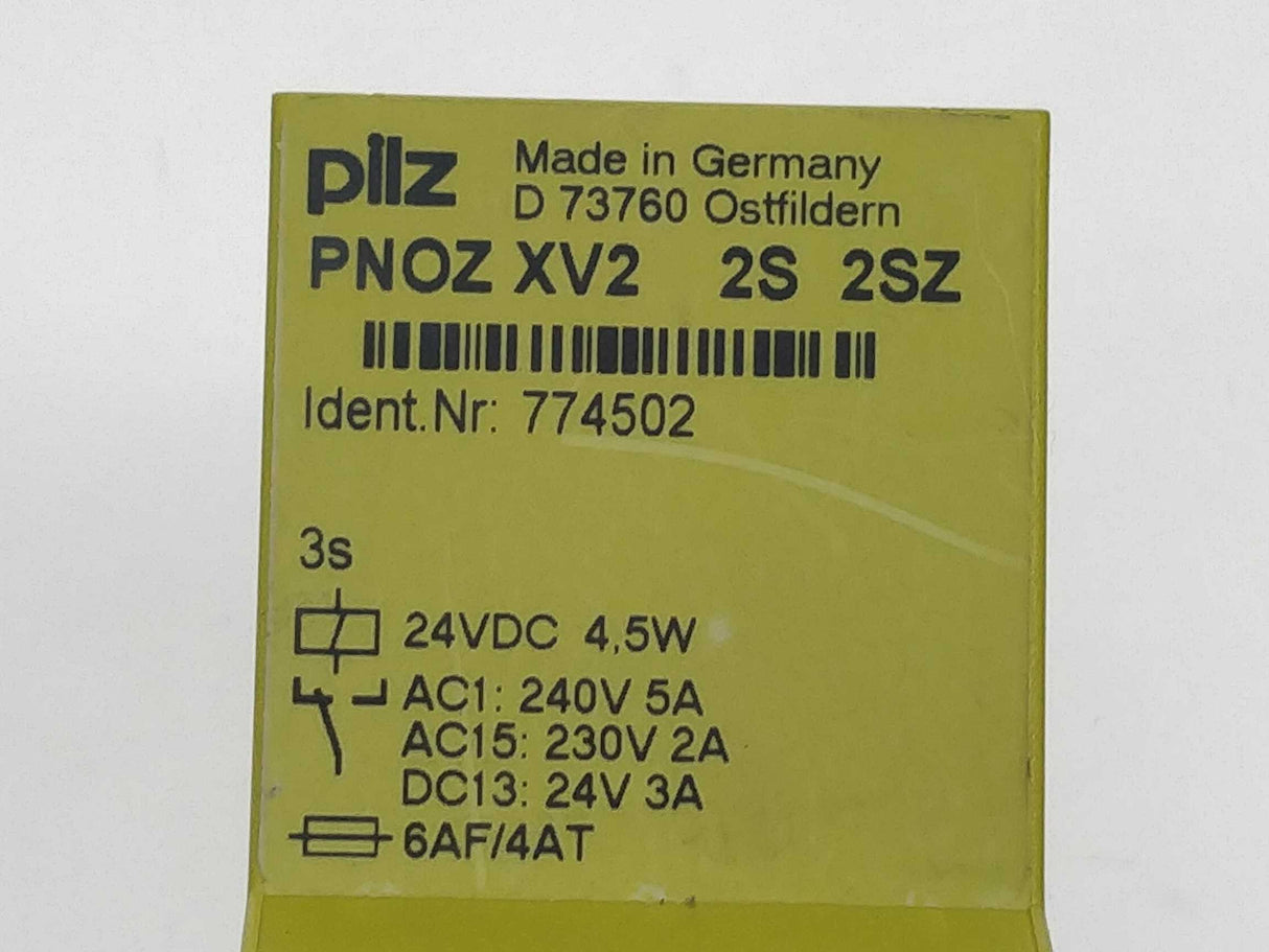 Pilz 774502 Emergency Stop Relay PNOZ XV2 2S 2SZ