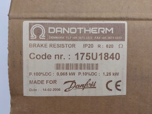 Danfoss 175U1840 Brake Resistor 0,065kW