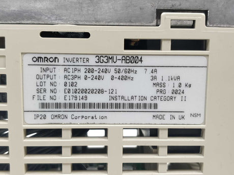 OMRON 3G3MV-AB004 INVERTER