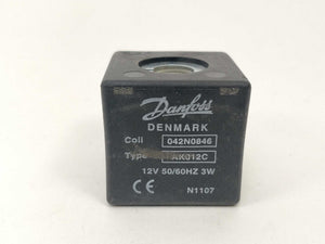 Danfoss 042N0846 AK012C Solenoid Coil. 12VAC