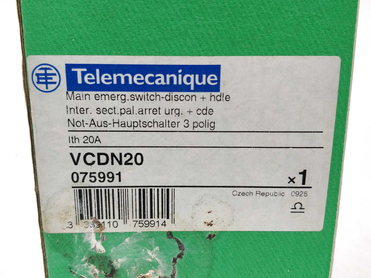 Schneider Electric 075991 Main emerg. switch-disconnect + handle VCDN20