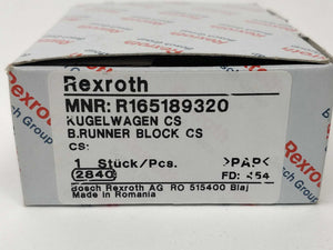 Bosch Rexroth R165189320 B.Runner Block CS