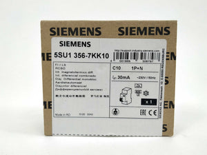 Siemens 5SU1356-7KK10 RCBO Circuit breaker 30mA trip 230V