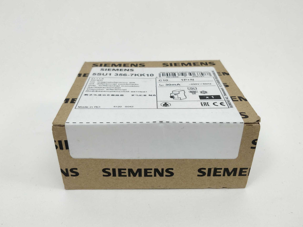 Siemens 5SU1356-7KK10 RCBO Circuit breaker 30mA trip 230V