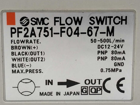 SMC PF2A751-F04-67-M Flow switch