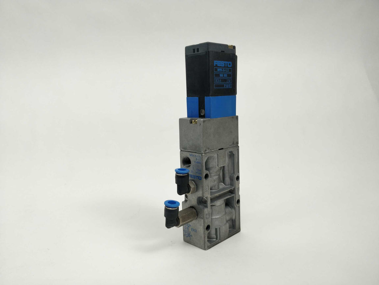 Festo 114900 Solenoid Valve MVH-5 1/8-B-VI & 106102 MVH-3-1,2