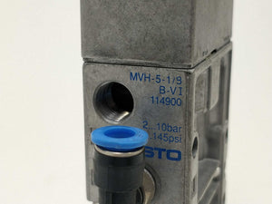 Festo 114900 Solenoid Valve MVH-5 1/8-B-VI & 106102 MVH-3-1,2