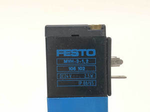 Festo 114900 Solenoid Valve MVH-5 1/8-B-VI & 106102 MVH-3-1,2