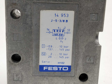 Festo 14953 J-5-3/8-B Pneumatic Valve