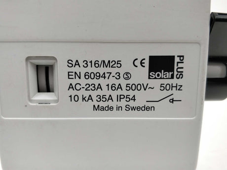 Solar Plus SA316M25 Safety switch