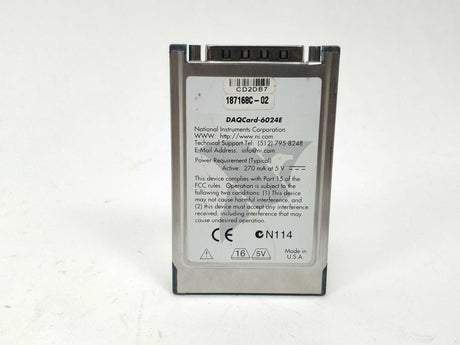 National Instruments 187168C-02 DAQCard-6024E 12-bit Multifunction I/O