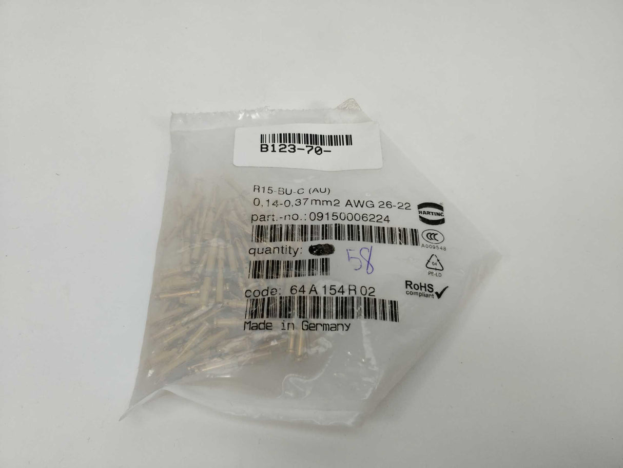 Harting 09150006224 Contact R15-BU-C, 0,14-0,37 mm² 58 Pcs.