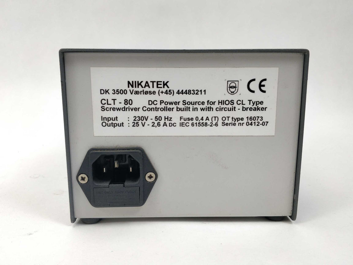 NIKATEK CLT-80 DC power source HIOS CL TYPE controller/w circuit breaker