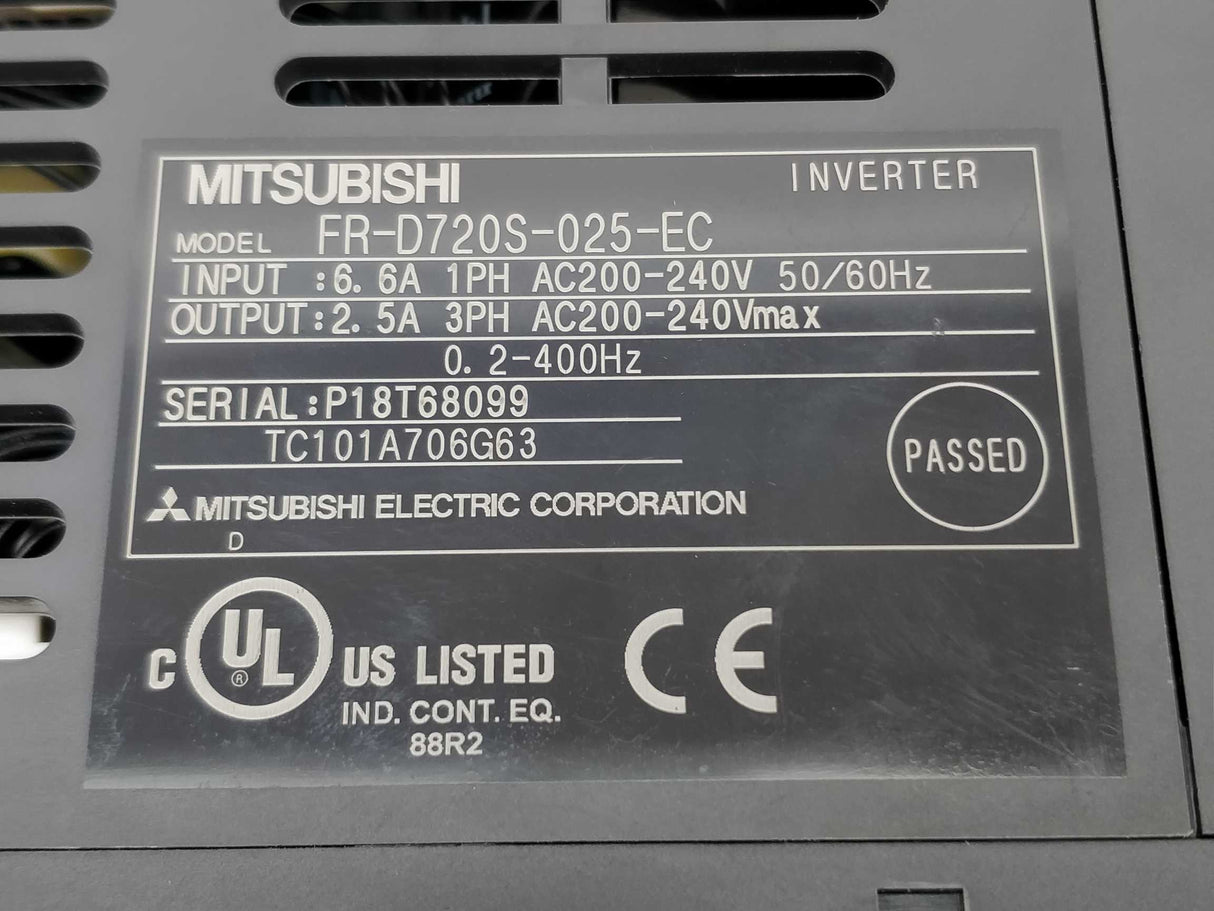 Mitsubishi FR-D720S-025-EC D700, Compact Inverter