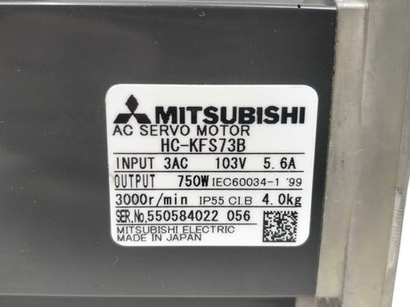 Mitsubishi HC-KFS73B AC Servo Motor
