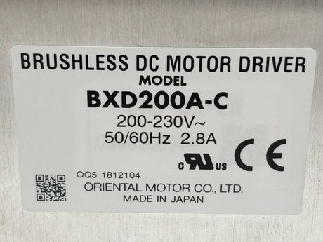 Oriental Motor BXD200A-C MOTOR DRIVER