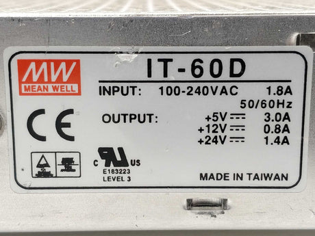 Mean Well IT-60D AC-DC Triple Out: 5V 3A, 12V 0.8A, 24V 1.4A