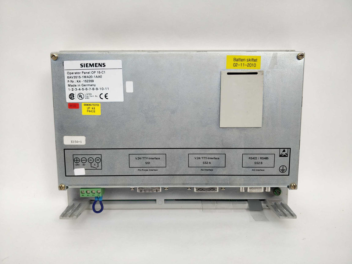 Siemens 6AV3515-1MA20-1AA0 OP 15-C1 Operator Panel