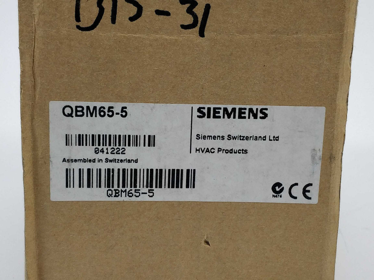 Siemens QBM65-5 Air duct differential pressure sensor 0...500 Pa
