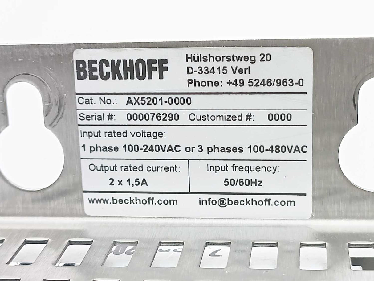 Beckhoff AX5201-0000 Servo Drive