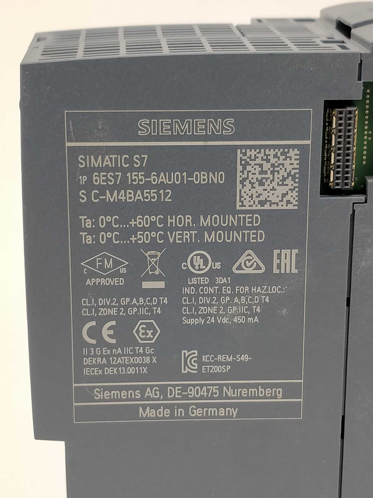 Siemens 6ES7155-6AU01-0BN0 PROFINET interface module