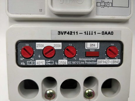 Siemens 3VF4211-1BM41-0AA0 Circuit Breaker 3-Pole