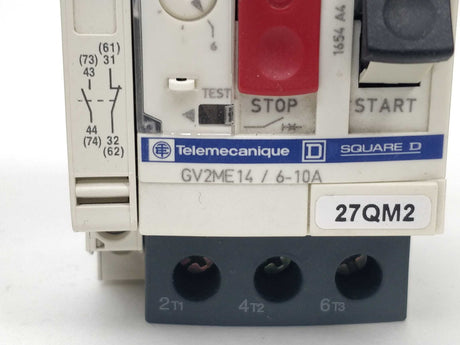 Schneider Electric GV2ME14 6-10A Circuit Breaker With GVAN11