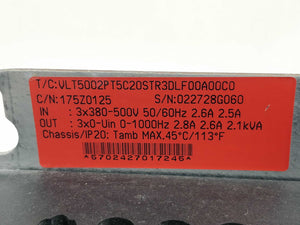 Danfoss 175Z0125 VLT5002PT5C20STR3DLF00A00C0