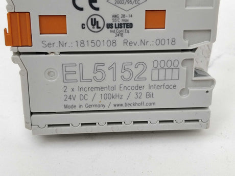 Beckhoff EL5152 2-Channel incremental encoder interface