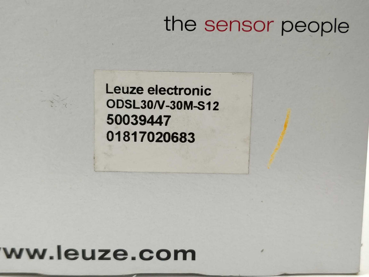 Leuze Electronic 50039447 ODSL 30/V-30M-S12 Optical Distance Sensor