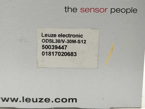 Leuze Electronic 50039447 ODSL 30/V-30M-S12 Optical Distance Sensor