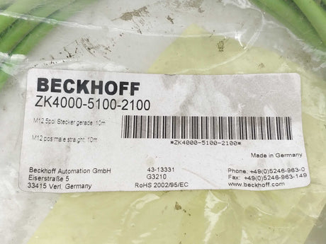 Beckhoff ZK4000-5100-2100 Cable 10m