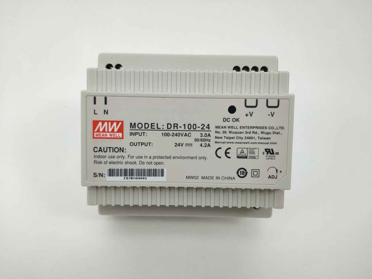 Mean Well DR-100-24 Power supply output: 24V 4.2A